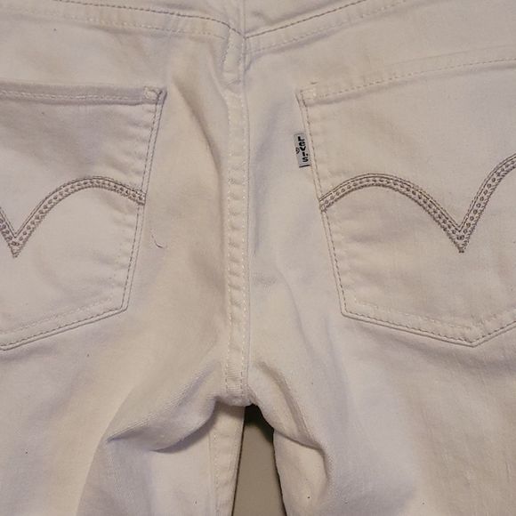 LEVIS CLASSIC WHITE  MID RISE JEANS - Picture 5 of 7